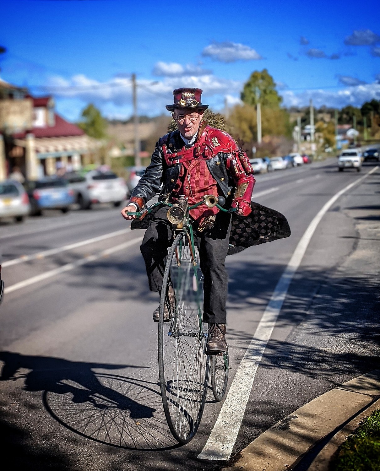 steampunk-at-altitude-Sanjex riding on the street